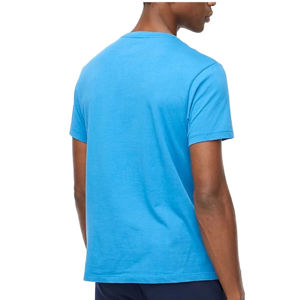 NWT J. Crew Men's Mediterranean Blue Cotton Washed Jersey Pocket Tee